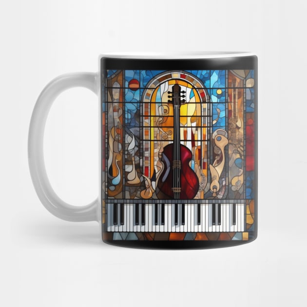 Musical Symbols In A Stained Glass Window by Musical Art By Andrew